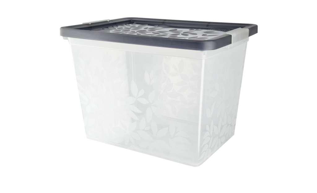 Aufbewahrungsbox mit Deckel  Yasmin ¦ grau ¦ Kunststoff ¦ Maße (cm): B: 39,5 H: 28 T: 29 Aufbewahrung > Aufbewahrungsboxen > sonstige Aufbewahrungsmittel - Höffner