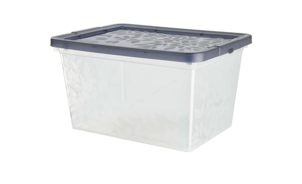 Aufbewahrungsbox mit Deckel  Yasmin ¦ grau ¦ Kunststoff ¦ Maße (cm): B: 19,1 H: 10,6 T: 14,3 Aufbewahrung > Aufbewahrungsboxen > sonstige Aufbewahrungsmittel - Höffner