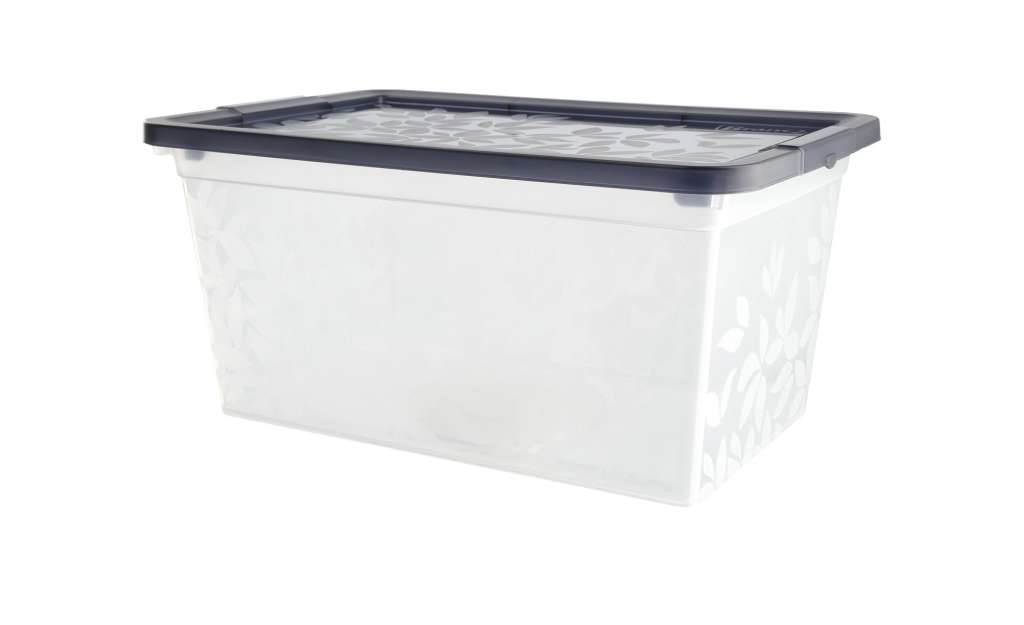 Aufbewahrungsbox mit Deckel  Yasmin ¦ grau ¦ Kunststoff ¦ Maße (cm): B: 29,2 H: 13,9 T: 19,4 Aufbewahrung > Aufbewahrungsboxen > sonstige Aufbewahrungsmittel - Höffner