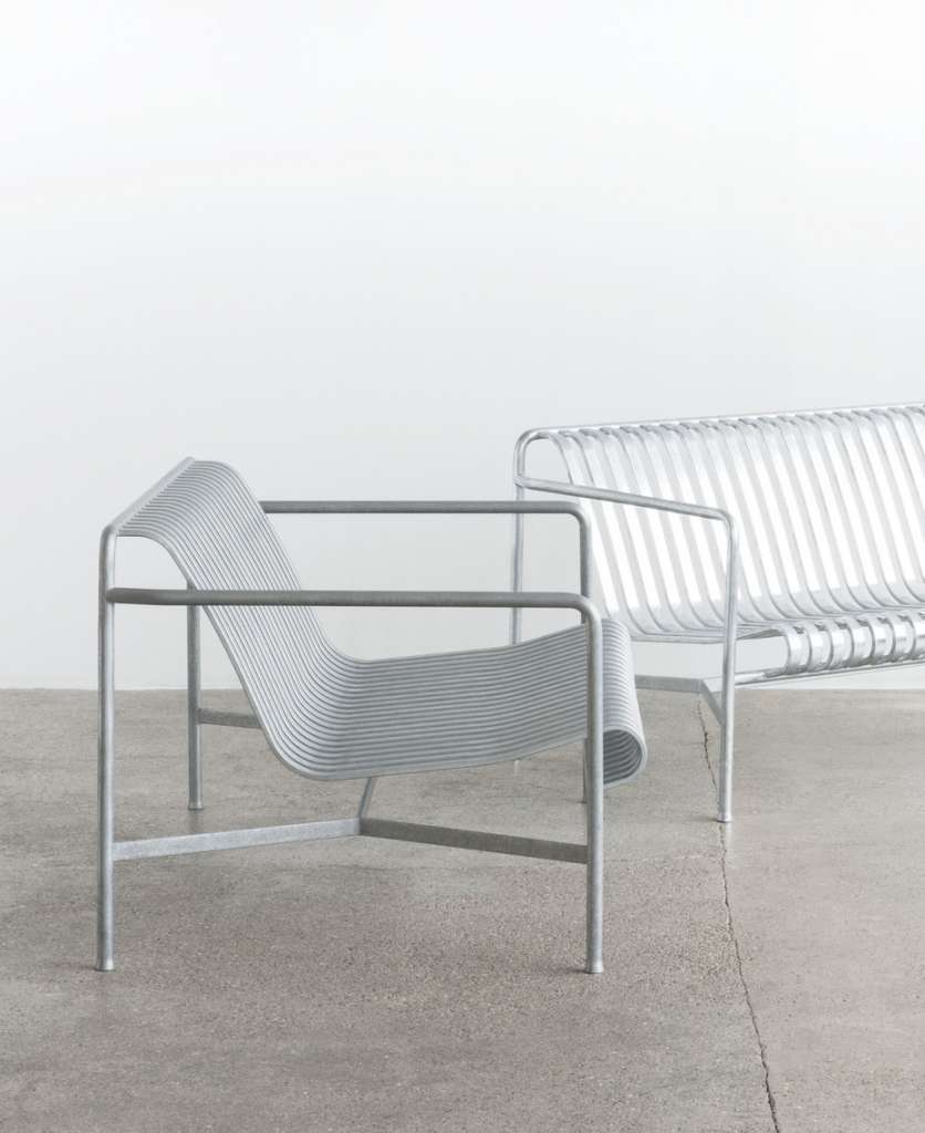 HAY - Palissade Lounge Chair Low - hot galvanized - outdoor