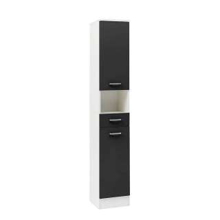Midibadschrank in Anthrazit und Weiß Made in Germany