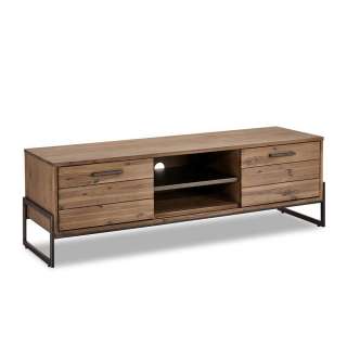 TV Lowboard aus Akazie Massivholz Stahl