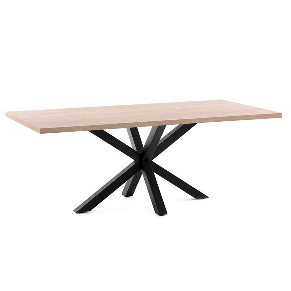 Esszimmer Tisch in Sonoma Eiche und Schwarz 160 cm breit