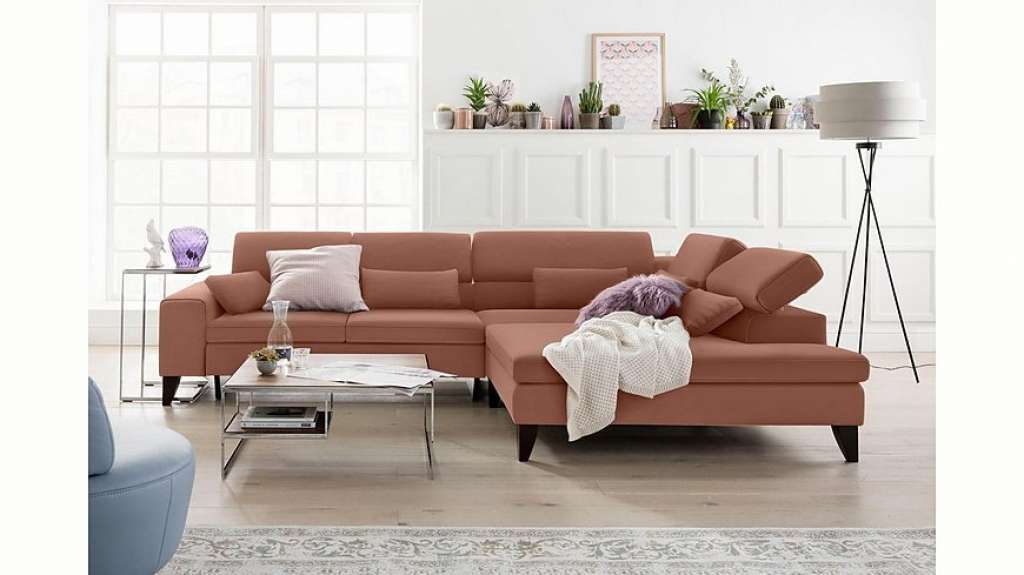 GALLERY M Ecksofa »Felicia«, mit Holzfuß, wahlweise mit manuellem oder motorischem Sitzvorzug