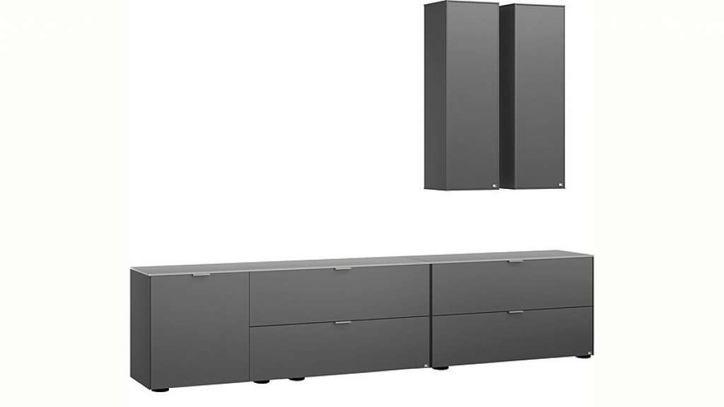 set one by Musterring Wohnzimmer-Set »Chicago«, (Set, 4-tlg), mit zwei Hängeschränken