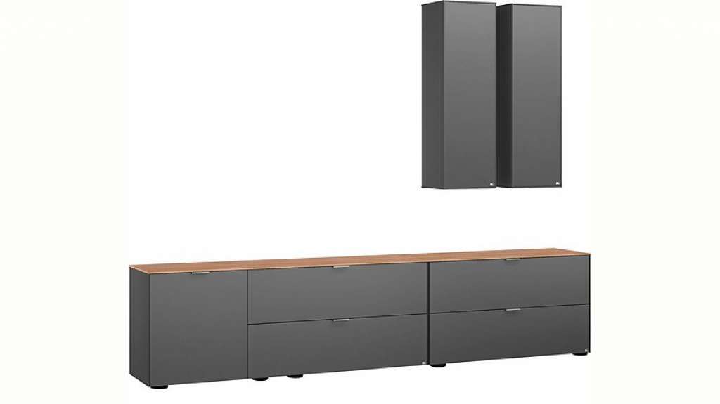 set one by Musterring Wohnzimmer-Set »Chicago«, (Set, 4-tlg), mit zwei Hängeschränken