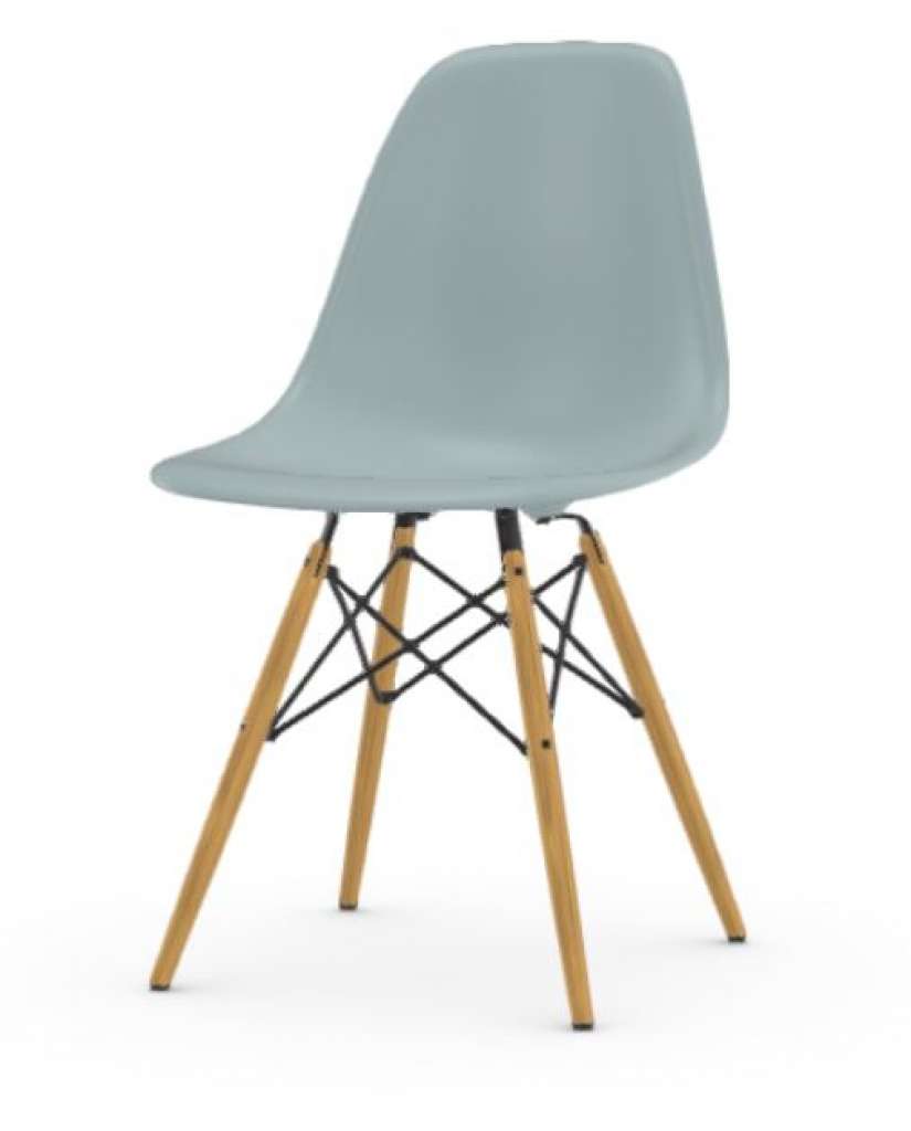 Vitra - DSW Eames Plastic Sidechair - eisgrau - sitzhöhe 43 cm - indoor