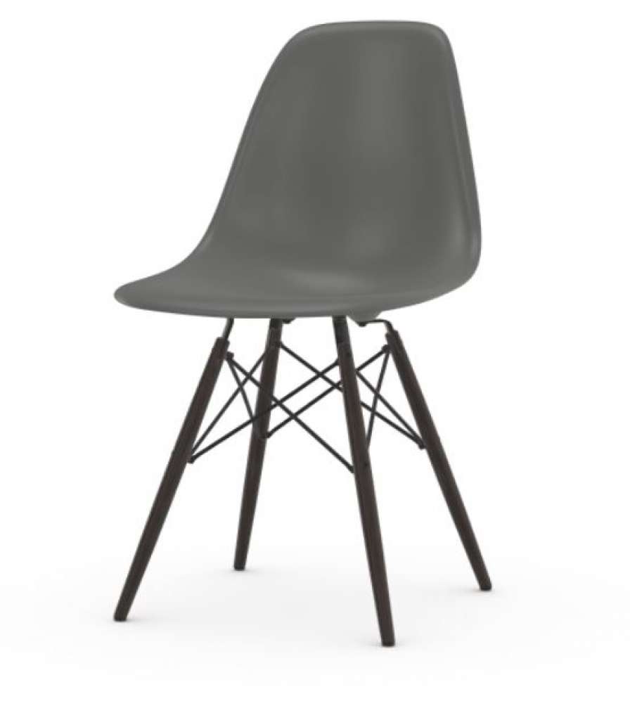 Vitra - DSW Eames Plastic Sidechair - eisgrau - sitzhöhe 43 cm - indoor