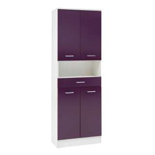 Badezimmerschrank in Violett und Weiß 60 cm breit