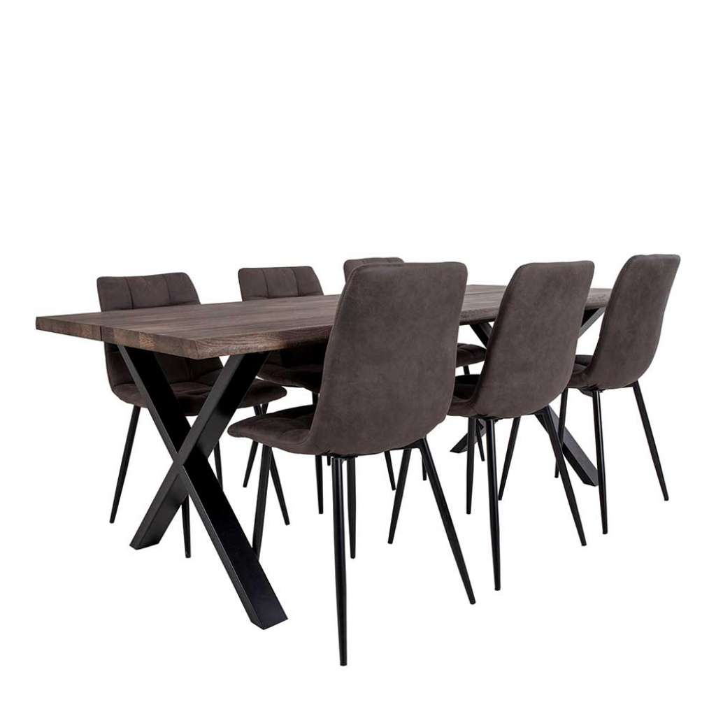 Esszimmer Sitzgruppe im Loft Design 200 cm Tisch (7-teilig)