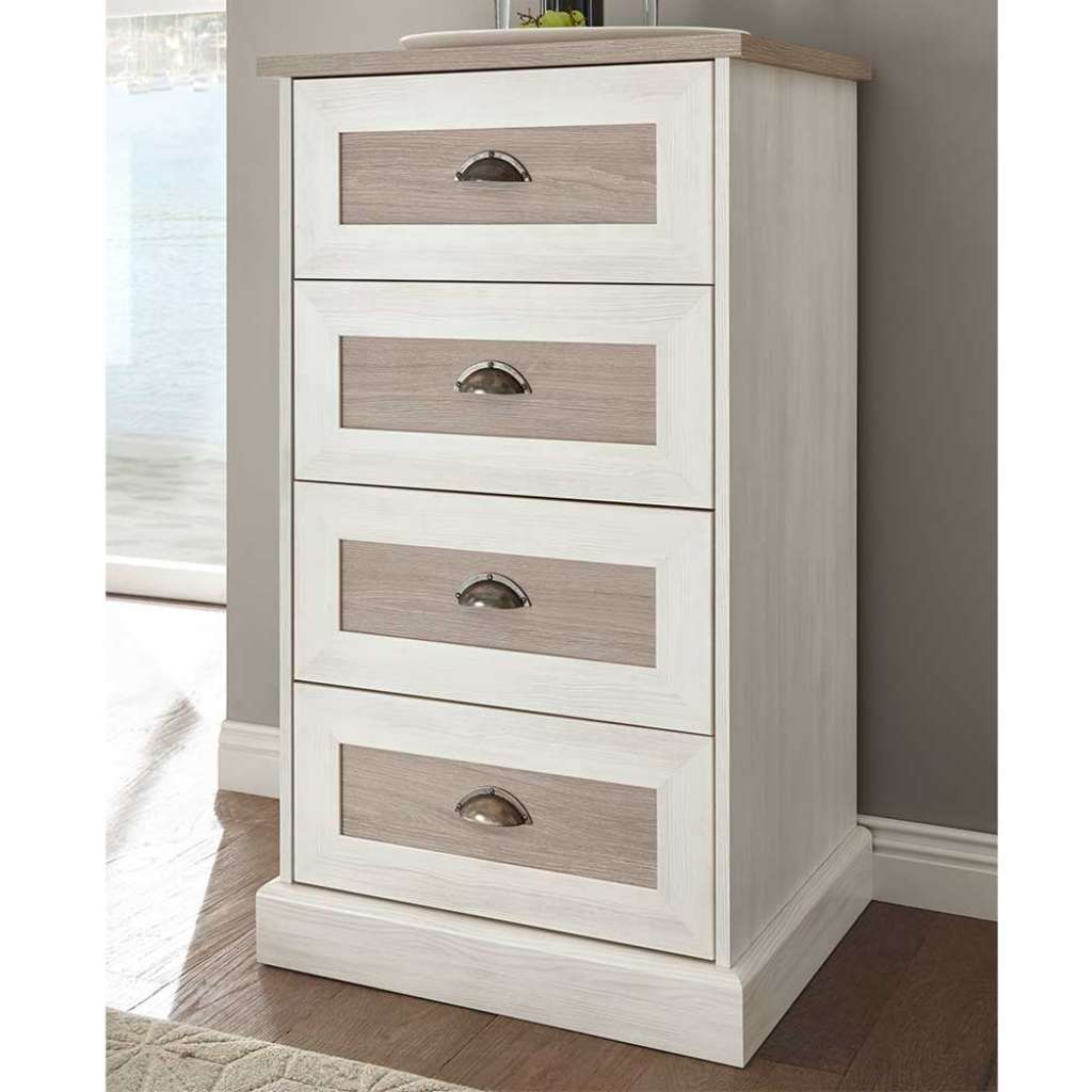 Wäschekommode in Pinie White Wash Optik Landhausstil