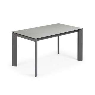 Esszimmer Tisch in Grau ausziehbarer Keramikplatte