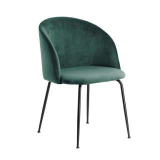 Samt Stühle in Dunkelgrün Retro Design (2er Set)