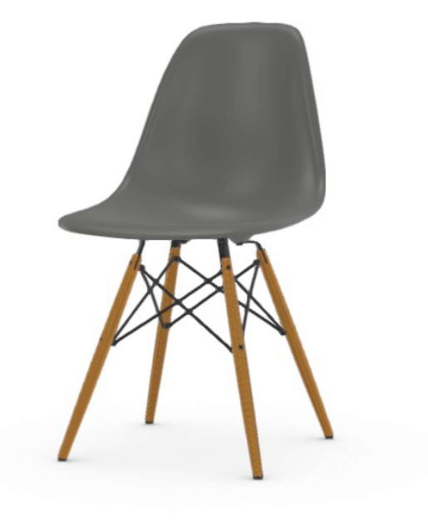 Vitra - DSW Eames Plastic Sidechair - eisgrau - sitzhöhe 43 cm - indoor