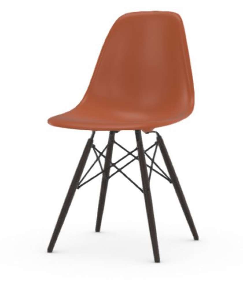 Vitra - DSW Eames Plastic Sidechair - moosgrau - sitzhöhe 43 cm - indoor