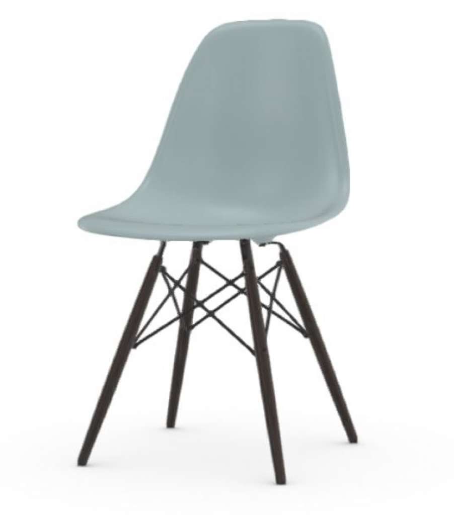 Vitra - DSW Gestell schwarz - eisgrau - Sitzhöhe 43 cm - indoor