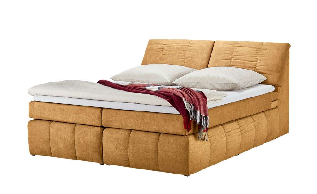 Boxspringbett 180x200 - safran Lady ¦ orange ¦ Maße (cm): B: 191 H: 109 T: 241 Betten > Boxspringbetten > Boxspringbetten 180x200 - Höffner