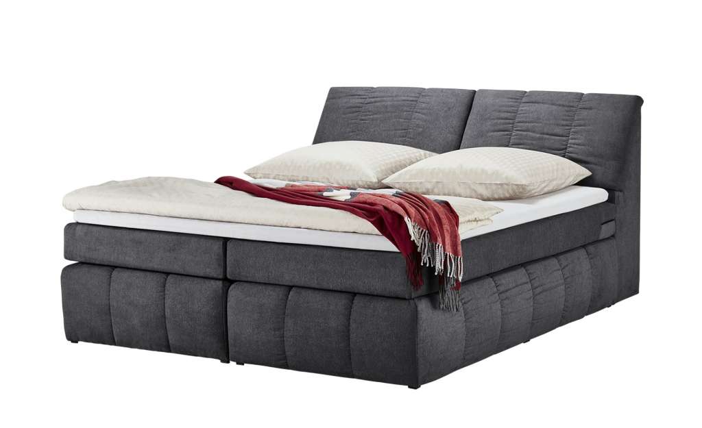 Boxspringbett 180x200 - anthrazit Lady ¦ grau ¦ Maße (cm): B: 191 H: 109 T: 241 Betten > Boxspringbetten > Boxspringbetten 180x200 - Höffner