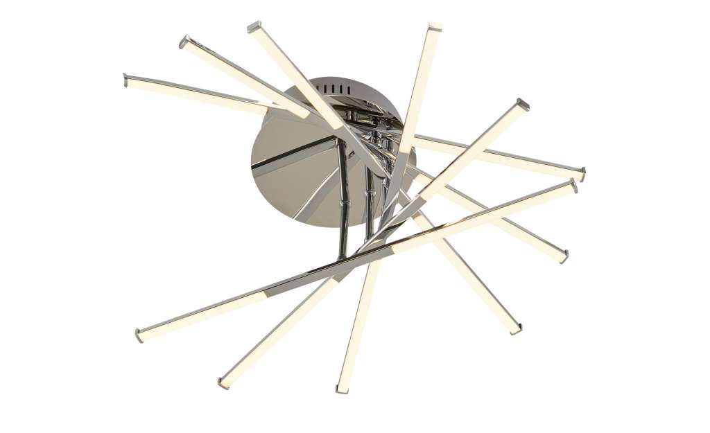 Meisterleuchten LED-Deckenleuchte, Stab-Design, chrom ¦ silber ¦ Maße (cm): H: 13,5 Ø: 58 Lampen & Leuchten > Innenleuchten > Deckenleuchten - Höffner