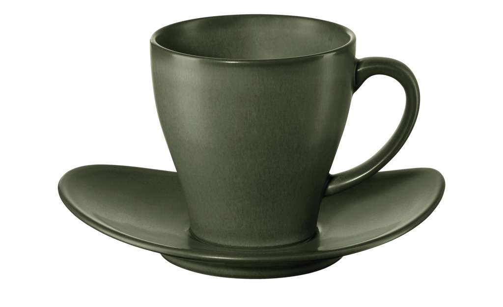 ASA SELECTION Tasse mit Unterteller  Cuba Verde ¦ grün ¦ Steinzeug Geschirr > Tassen - Höffner