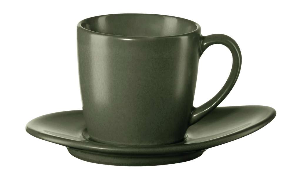 ASA SELECTION Espressotasse mit Unterteller  Cuba Verde ¦ grün ¦ Steinzeug Geschirr > Tassen - Höffner