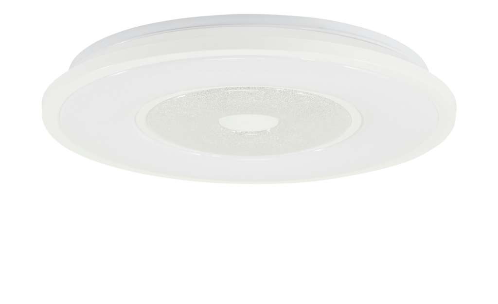 KHG LED-Deckenleuchte, 1-flammig, Kristalloptik ¦ weiß ¦ Maße (cm): H: 7,5 Ø: 51 Lampen & Leuchten > Innenleuchten > Deckenleuchten - Höffner