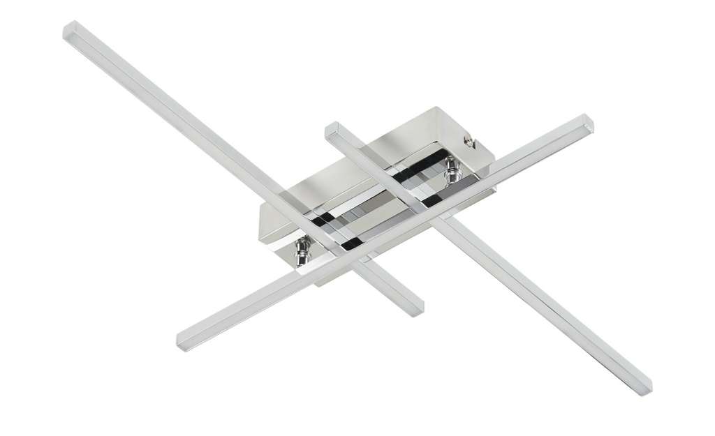 KHG LED-Deckenleuchte, 4-flammig chrom, Stäbe ¦ silber ¦ Maße (cm): B: 40 H: 6,5 Lampen & Leuchten > Innenleuchten > Deckenleuchten - Höffner