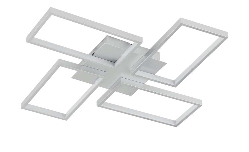 KHG LED-Deckenleuchte, 4-flammig, silberfarben ¦ silber ¦ Maße (cm): B: 54 H: 6 Lampen & Leuchten > Innenleuchten > Deckenleuchten - Höffner