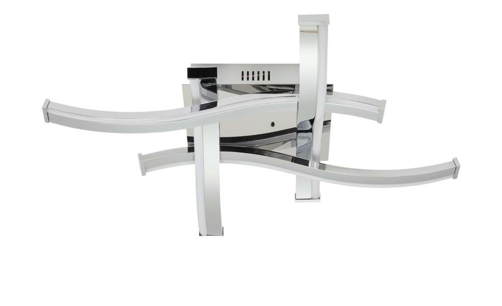 KHG Smart Home-Deckenleuchte, 4-flammig, chrom ¦ silber ¦ Maße (cm): B: 58 H: 9 Lampen & Leuchten > Innenleuchten > Deckenleuchten - Höffner