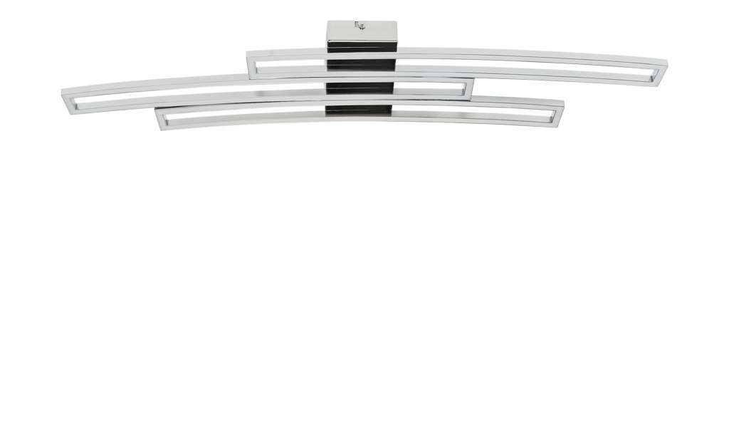 KHG LED-Deckenleuchte, 3-flammig, chrom / gebogen ¦ silber ¦ Maße (cm): B: 19 H: 5,5 Lampen & Leuchten > Innenleuchten > Deckenleuchten - Höffner