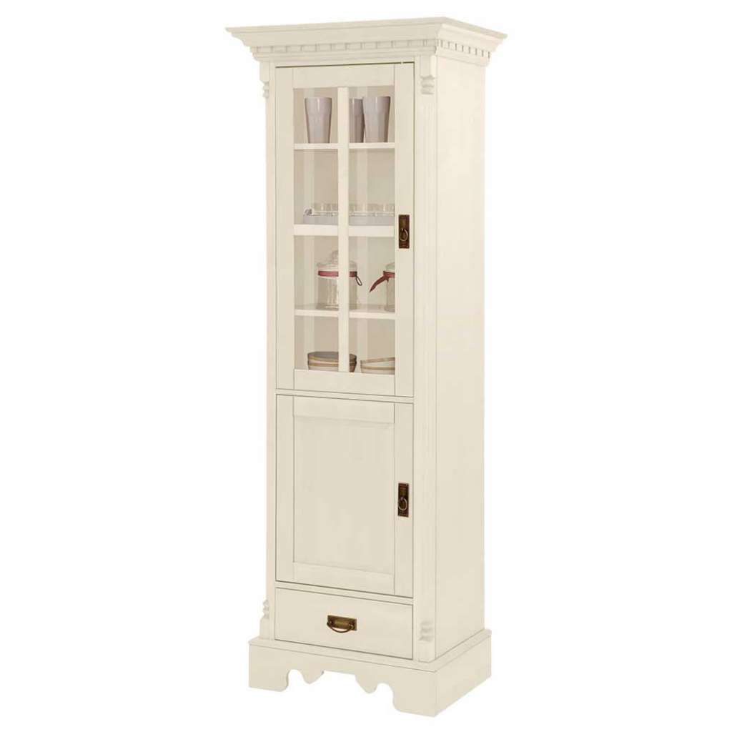 Esszimmer Vitrine in Creme Weiß Landhaus Design