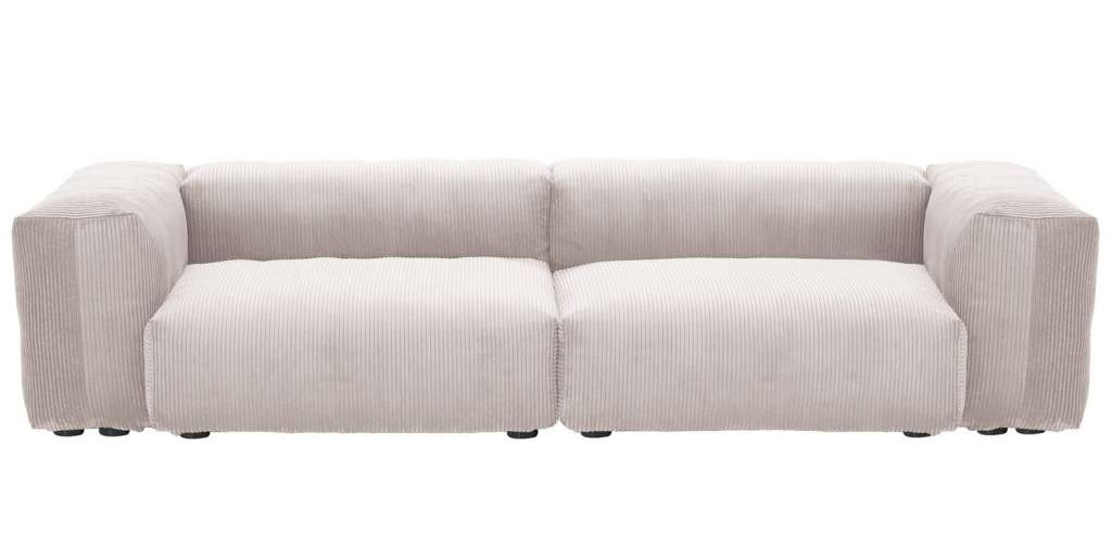 vetsak - Medium 2-Sitzer Sofa Cord Velours  - platinum - indoor