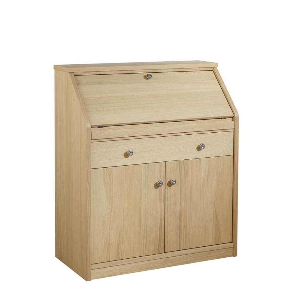 Schranksekretär mit Eiche furniert 2-türig