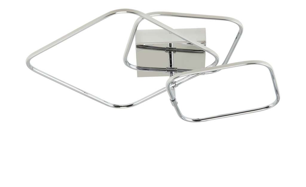 KHG LED-Deckenleuchte, 3-flammig, chrom ´eckig´ ¦ silber ¦ Maße (cm): B: 42 H: 17 Lampen & Leuchten > Innenleuchten > Deckenleuchten - Höffner