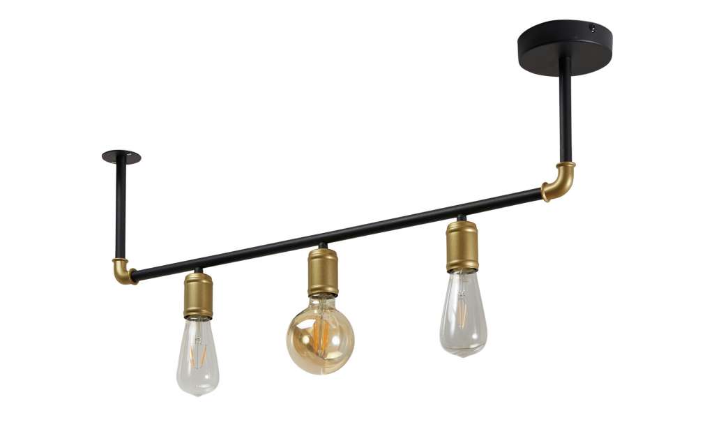 Deckenleuchte, 3-flammig, schwarz ¦ schwarz ¦ Maße (cm): H: 27 Lampen & Leuchten > Innenleuchten > Deckenleuchten - Höffner