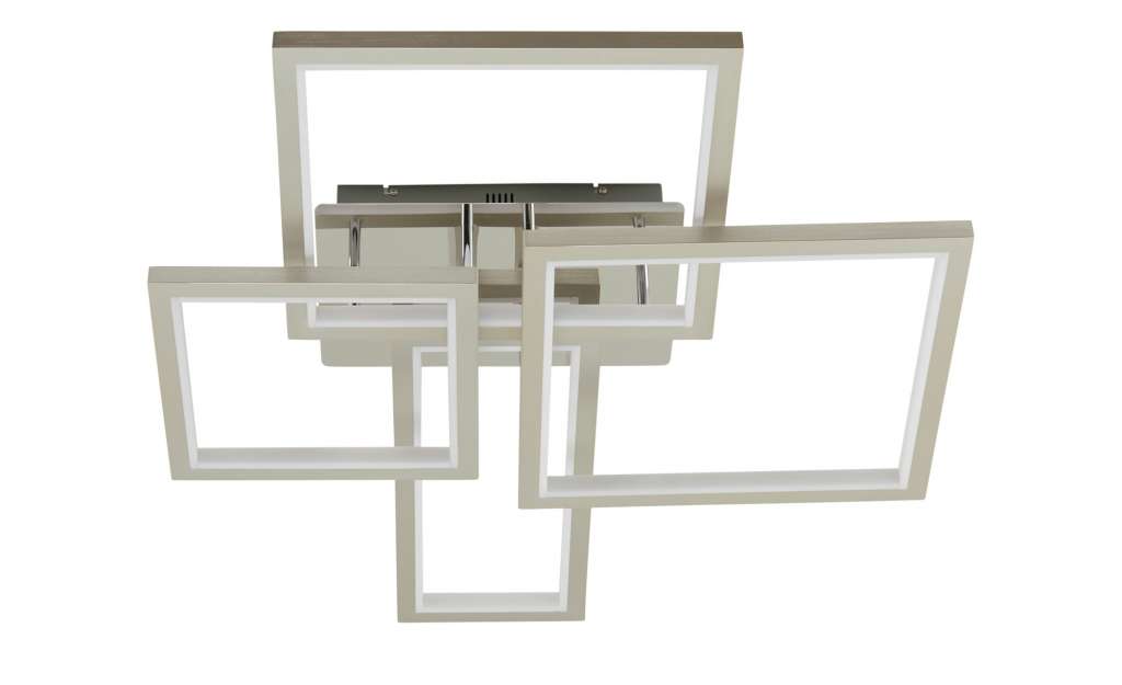 KHG LED-Deckenleuchte, 4-flammig, chrom, ´eckig´ ¦ silber ¦ Maße (cm): B: 75 H: 16 Lampen & Leuchten > Innenleuchten > Deckenleuchten - Höffner