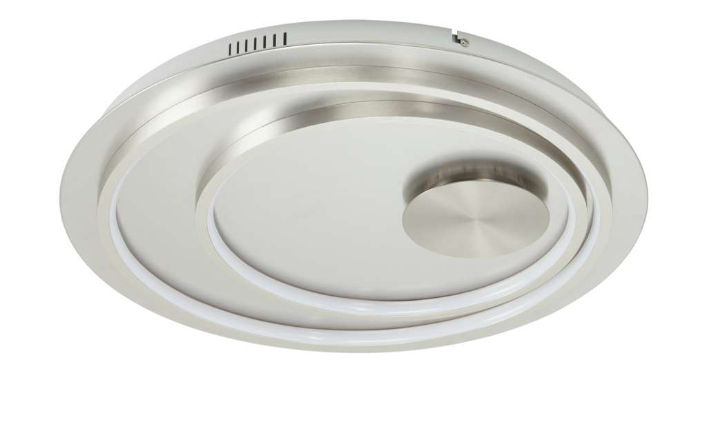 KHG LED-Deckenleuchte, 1-flammig, nickel-matt ¦ silber ¦ Maße (cm): H: 5 Ø: 48 Lampen & Leuchten > Innenleuchten > Deckenleuchten - Höffner