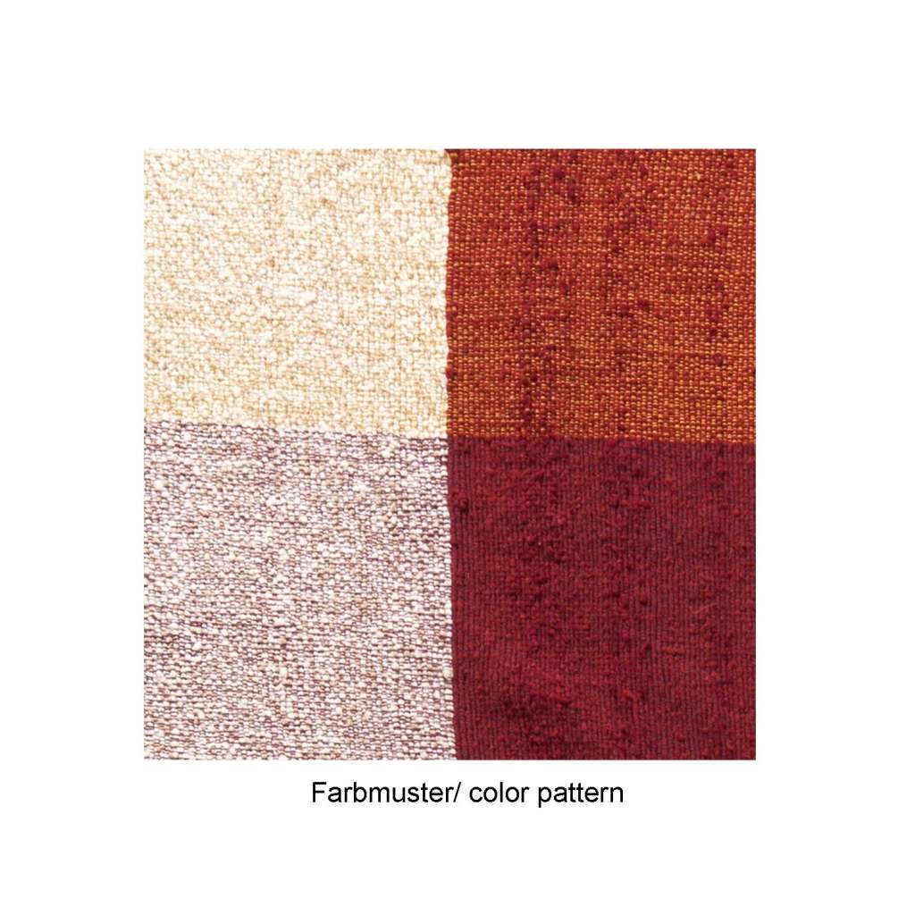Ames - Nobsa Kissen 50 x 50 cm - rot/ocker/creme - indoor