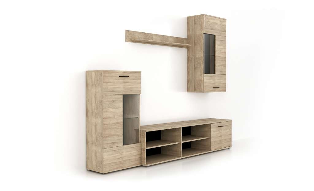 Wohnwand  Pisa ¦ holzfarben ¦ Maße (cm): B: 230 H: 180 T: 40 Wohnwände - Höffner