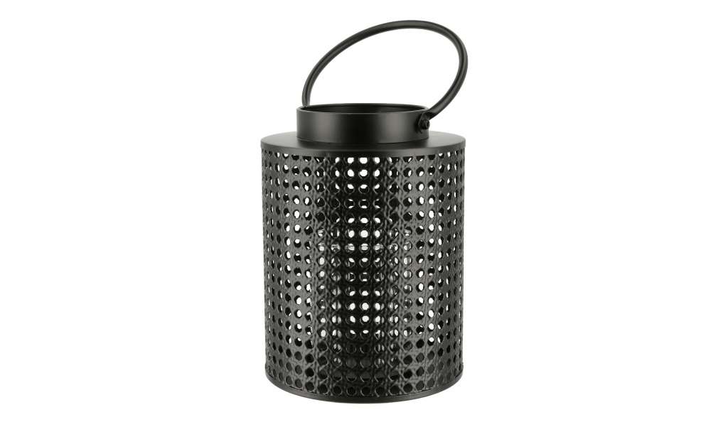 Windlicht ¦ schwarz ¦ Metall, Glas  ¦ Maße (cm): H: 24,5 Ø: 17.8 Dekoration > Laternen & Windlichter - Höffner