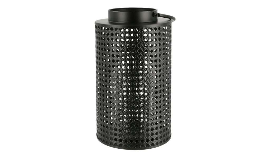 Windlicht ¦ schwarz ¦ Metall, Glas  ¦ Maße (cm): H: 31,3 Ø: 17.8 Dekoration > Laternen & Windlichter - Höffner
