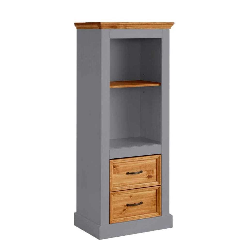 Kieferregal in Grau Landhausstil
