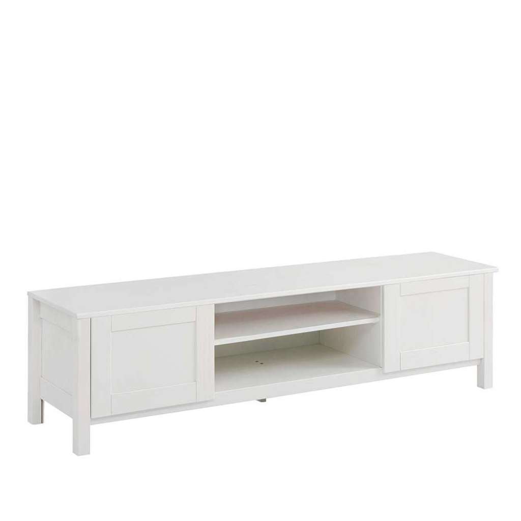 TV Schrank in Weiß Kiefer Massivholz