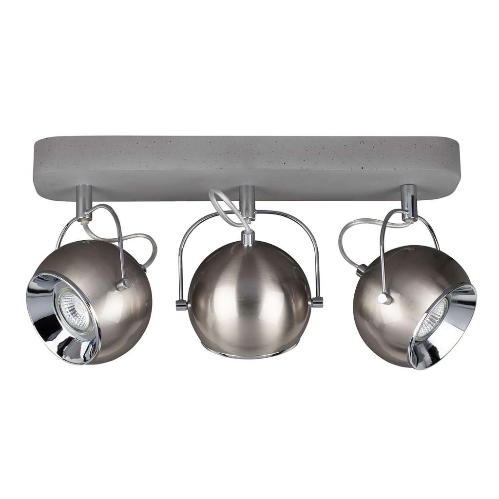 home24 LED-Deckenleuchte Ball Concrete