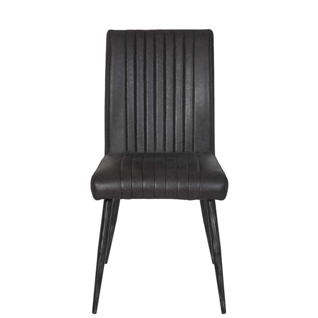 Esstisch Stühle in Anthrazit Microfaser modern (Set)