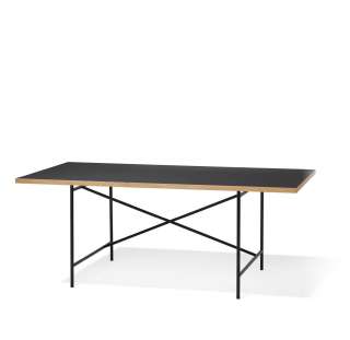 Richard Lampert - Eiermann 1 Schreibtisch - Tischplatte schwarz - Gestell schwarz - 160 x 80 cm - indoor