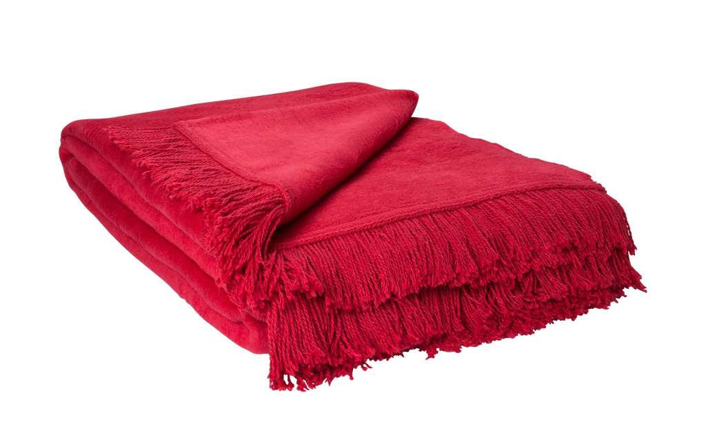 HOME STORY Wohndecke mit Fransen  Sophia ¦ rot ¦ 60% Baumwolle, 40% Polyacryl  ¦ Maße (cm): B: 150 Heimtextilien > Kuscheldecken - Höffner