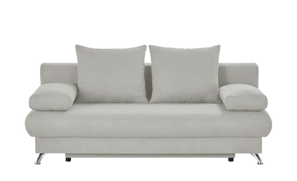 Schlafsofa grau - Flachgewebe Viola ¦ grau ¦ Maße (cm): B: 203 H: 72 T: 93 Polstermöbel > Sofas > 2-Sitzer - Höffner
