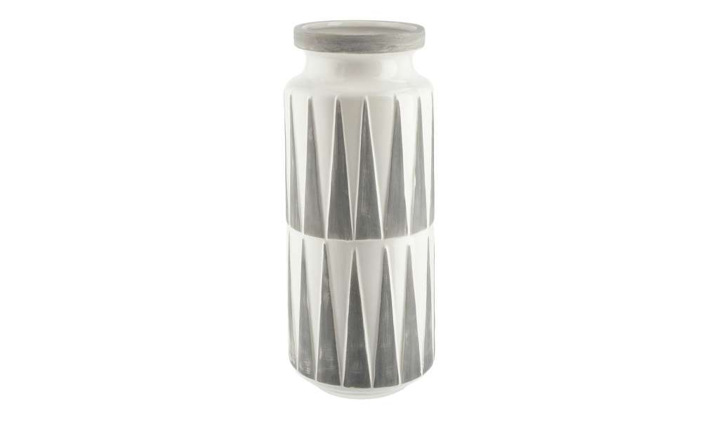 Vase ¦ grau ¦ Steinzeug ¦ Maße (cm): H: 32,5 Ø: 14 Dekoration > Vasen - Höffner