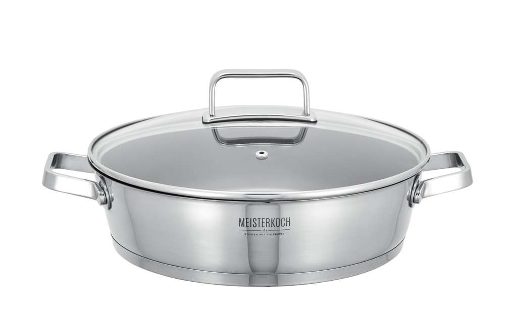 Meisterkoch Servierpfanne 28 cm ¦ silber ¦ Edelstahl ¦ Maße (cm): H: 7 Ø: 28 Töpfe & Pfannen & Zubehör > Pfannen > Spezial-Pfannen - Höffner